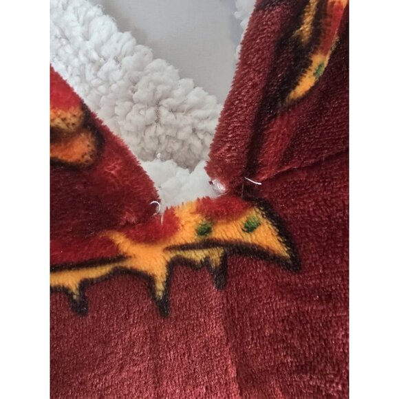 THE OODIE Adult Oversized Hoodie Blanket Fleece Sherpa Pizza Print- ONE SIZE - Picture 9 of 14